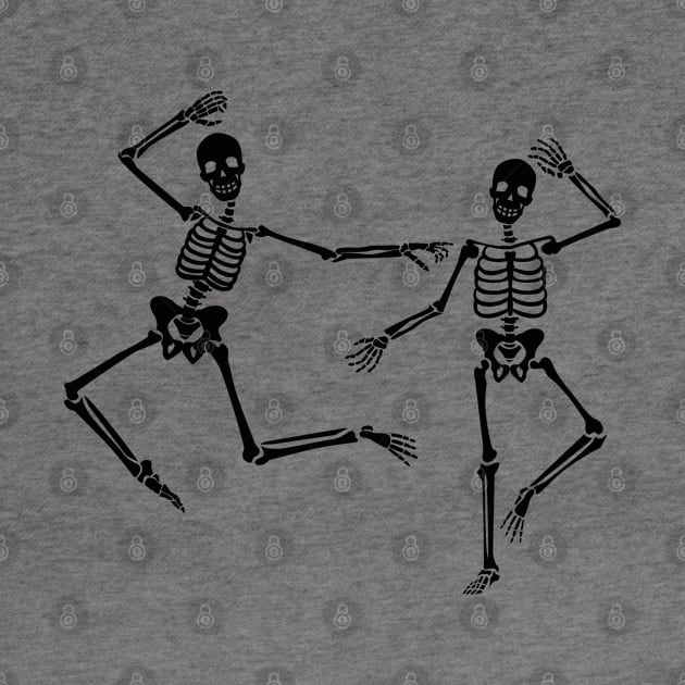 Halloween Dancing Skeletons by uncommontee